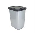 Lixeira 9,0L Plastica C/Tampa Decorada Inox C6