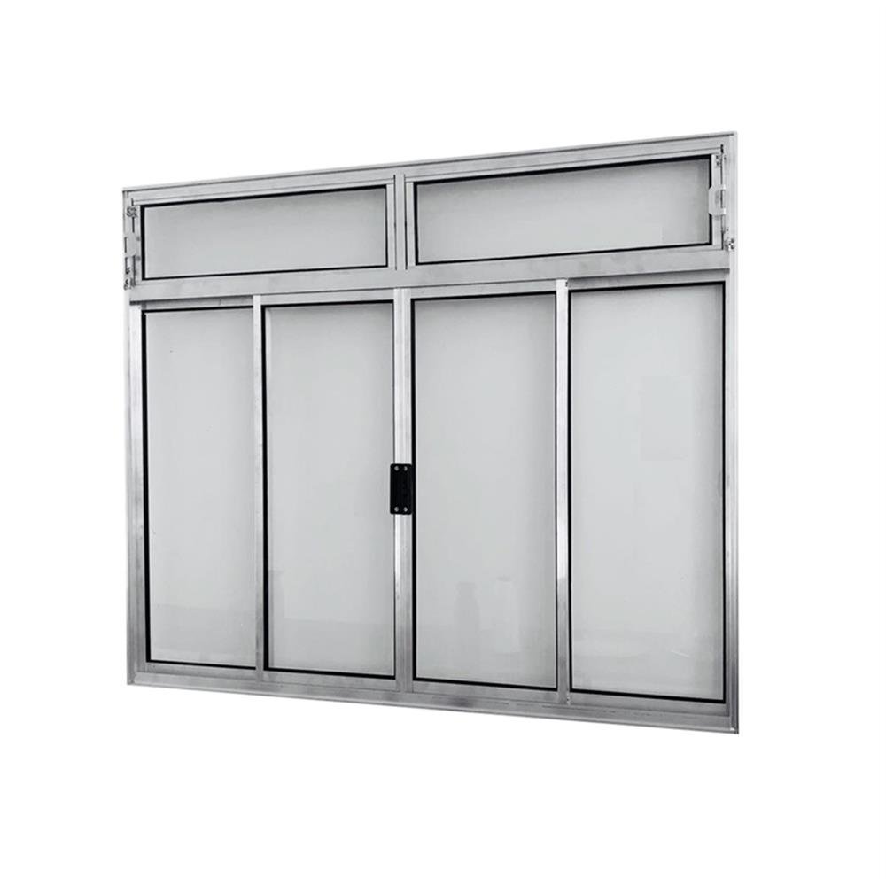 Janela Aluminio 4 Folhas C/Basculante 1,0Ax1,2 Esquadrimax