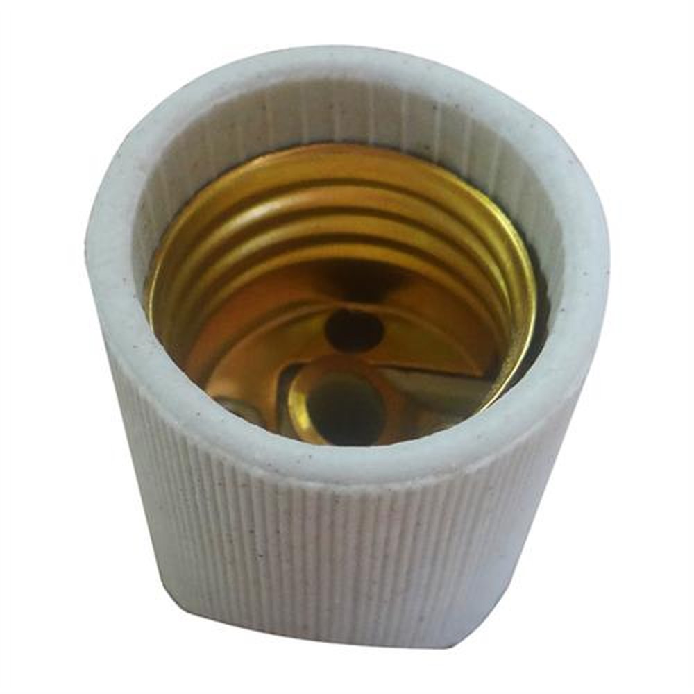 Soquete Porcelana E27 Branco Radial C25