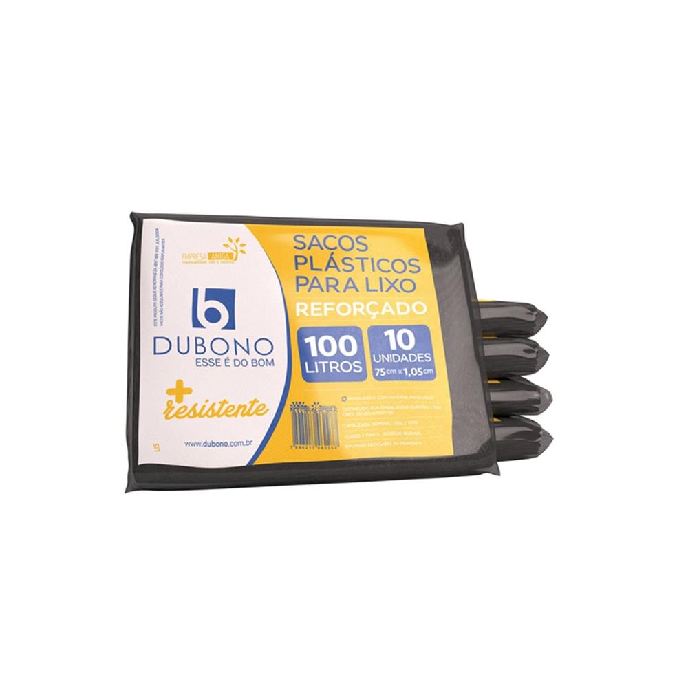 Saco Lixo 100L Preto Dubono Super 10X10