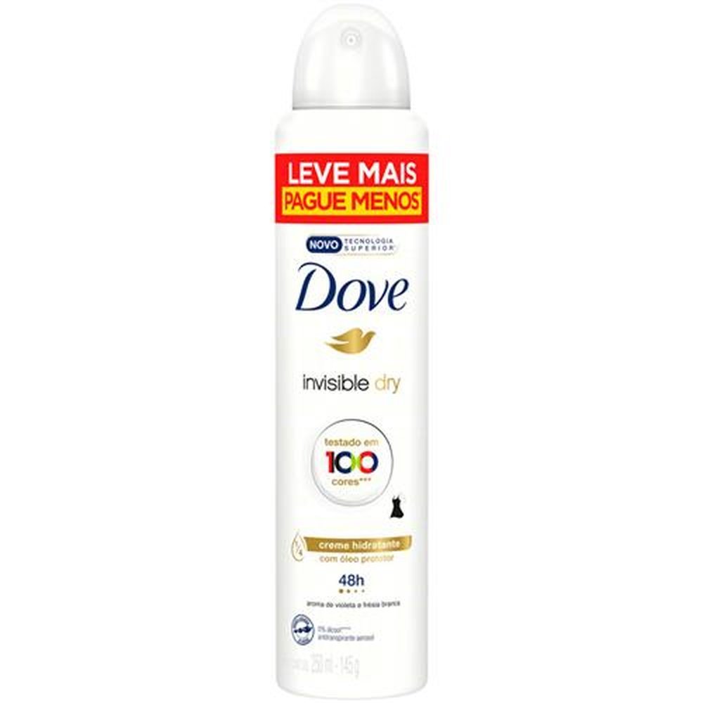 Desodorante Dove Aero Feminino Invisible Dry Leve + Pague - 250ml