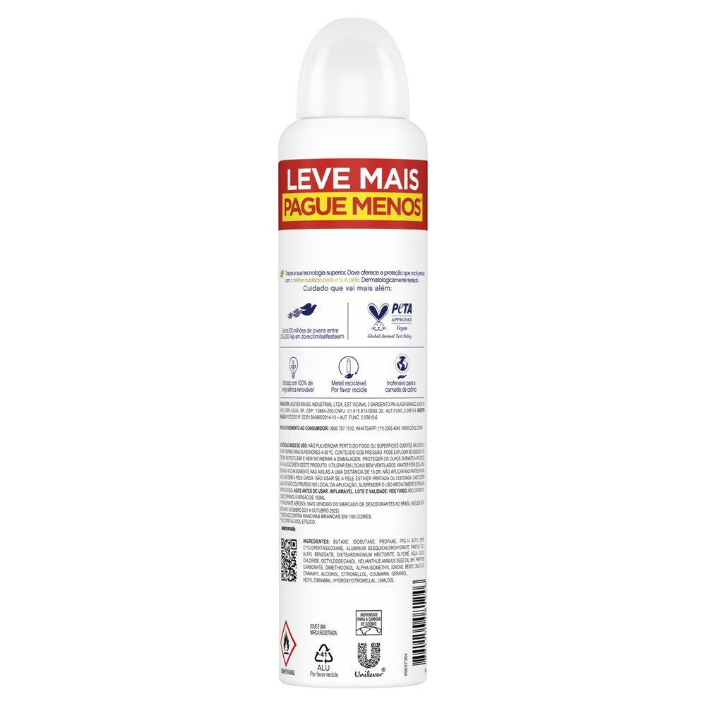 DESODORANTE DOVE AEROSOL WOMEN INVISIBLE DRY 250ML