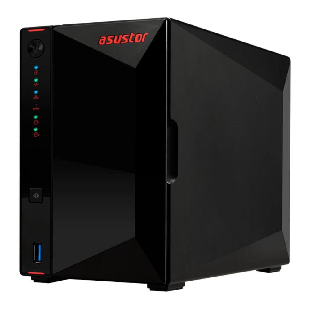 Storage AS5402T Asustor NAS 2 baias Sata 4 slots NVMe Preto