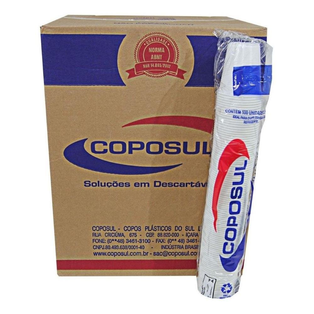 Copos Coposul Descartavel Branco 200Ml C/25 un
