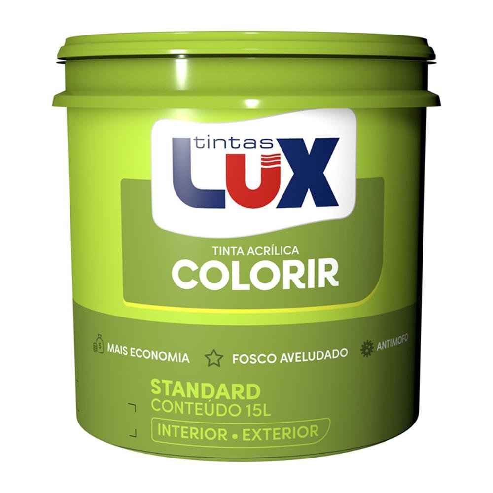 Tinta Acrilica Lux Standard Interior/Exterior Gelo 15L