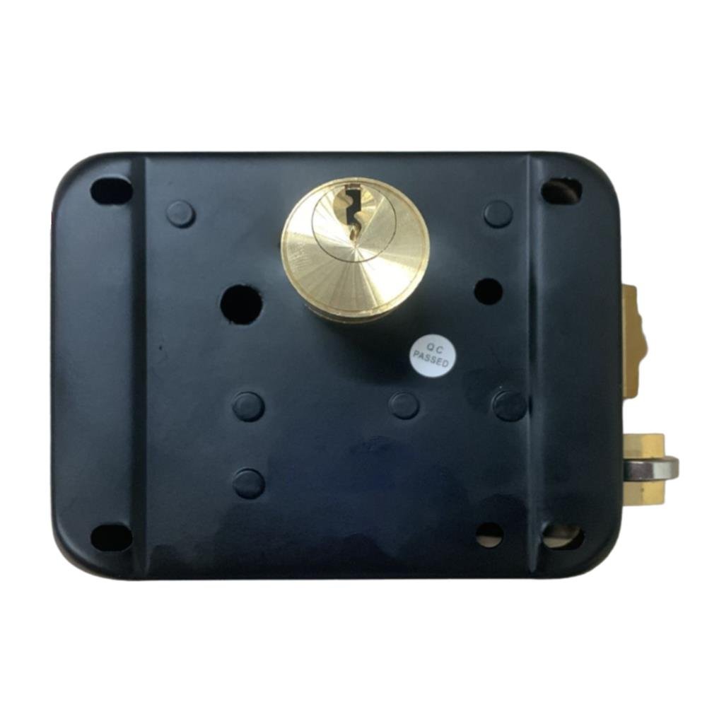 Fechadura Elétrica de Sobrepor 12V com Bobina Dupla na cor Preta