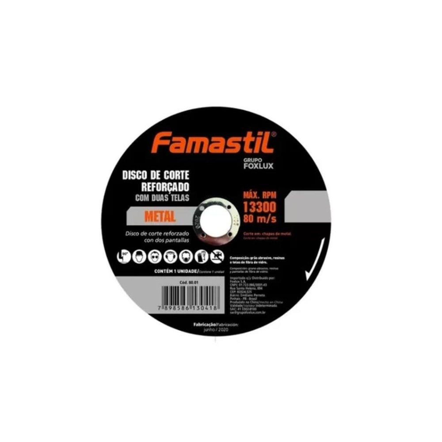 Disco Corte 12X1/8 Inox Famastil