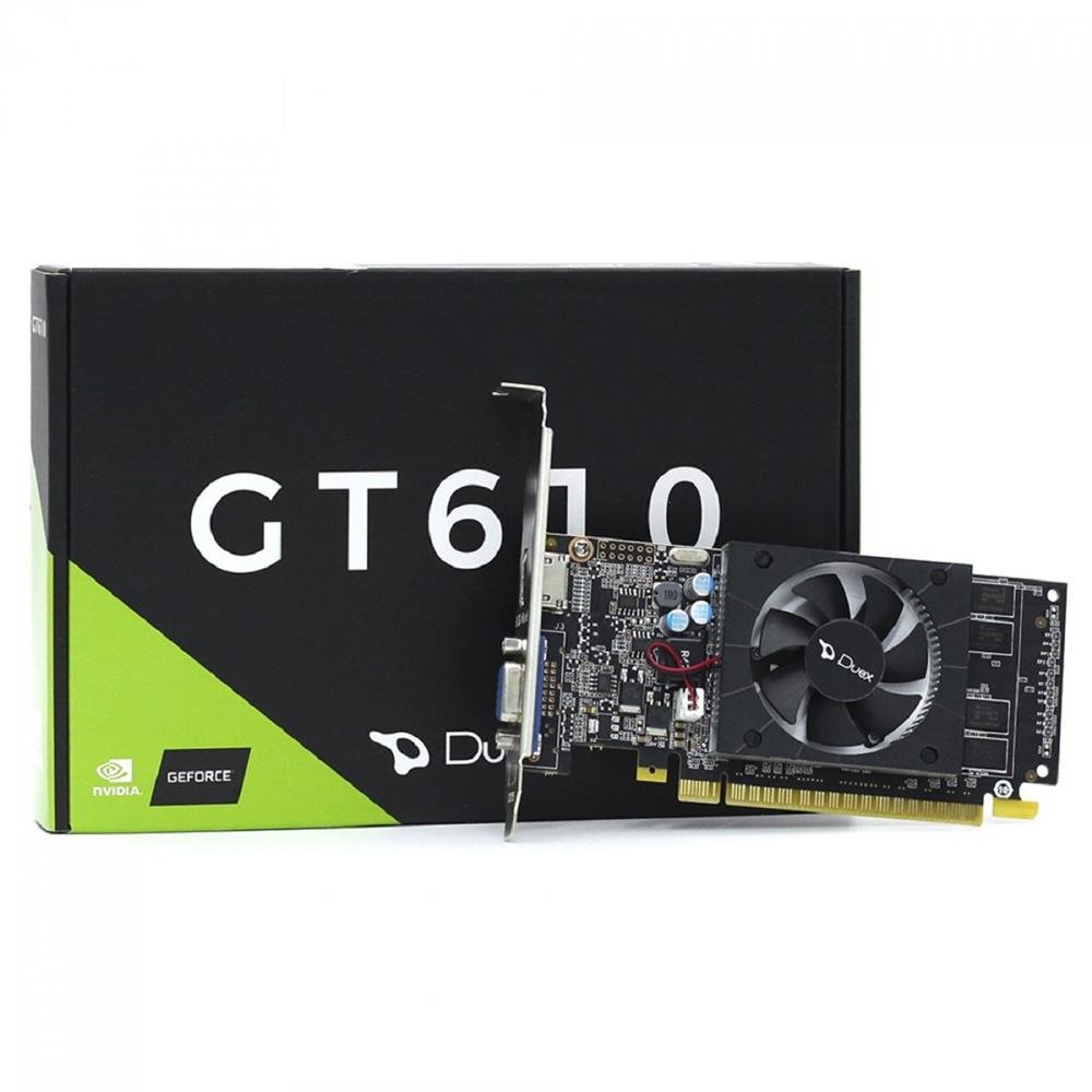 Placa De Vídeo Duex Nvidia Gt610 1Gb 64Bit Gddr3 133Mhz