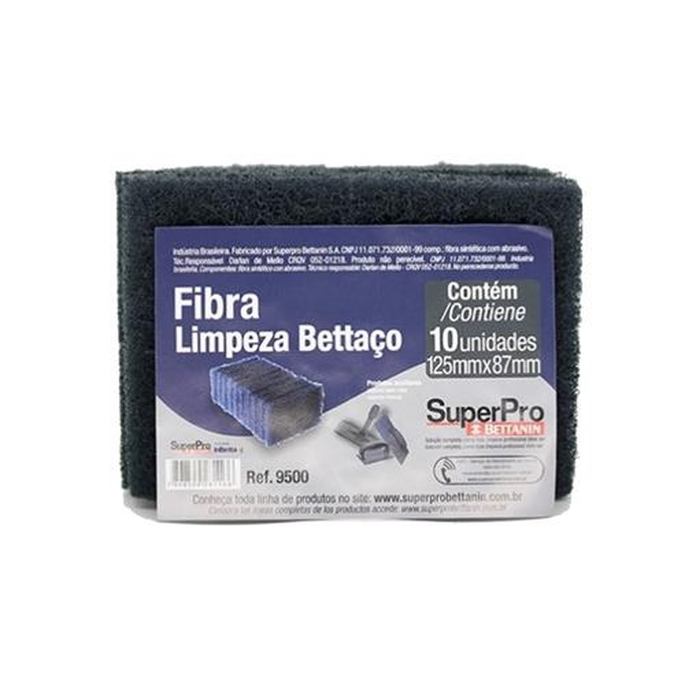 Fibra Limpeza Pesada Bettanin 125X87MM Com 10 Unidades Referencia 9500 .