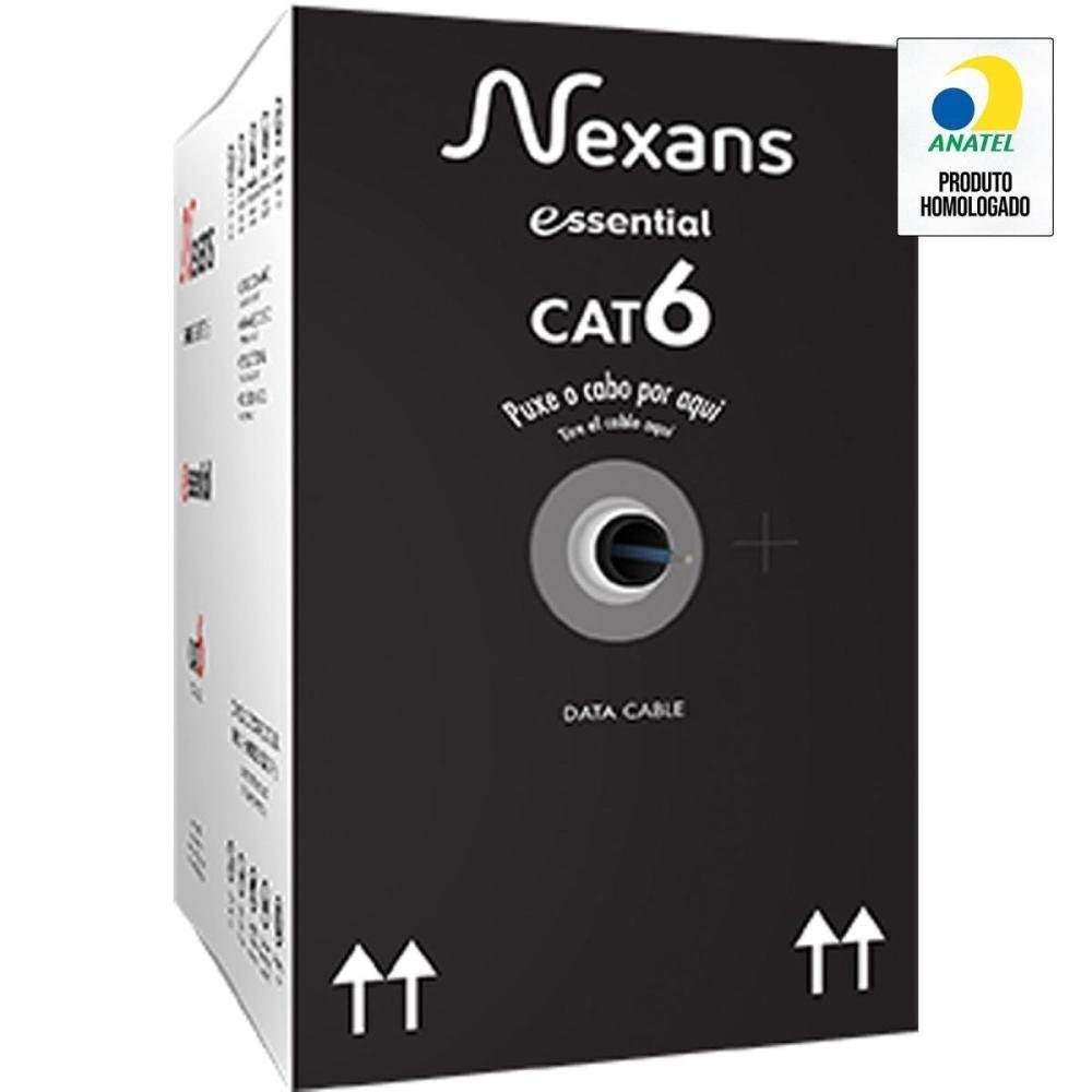 Cabo de Rede CAT.6 CM 305m Azul Nexans Un.Venda: CX/305