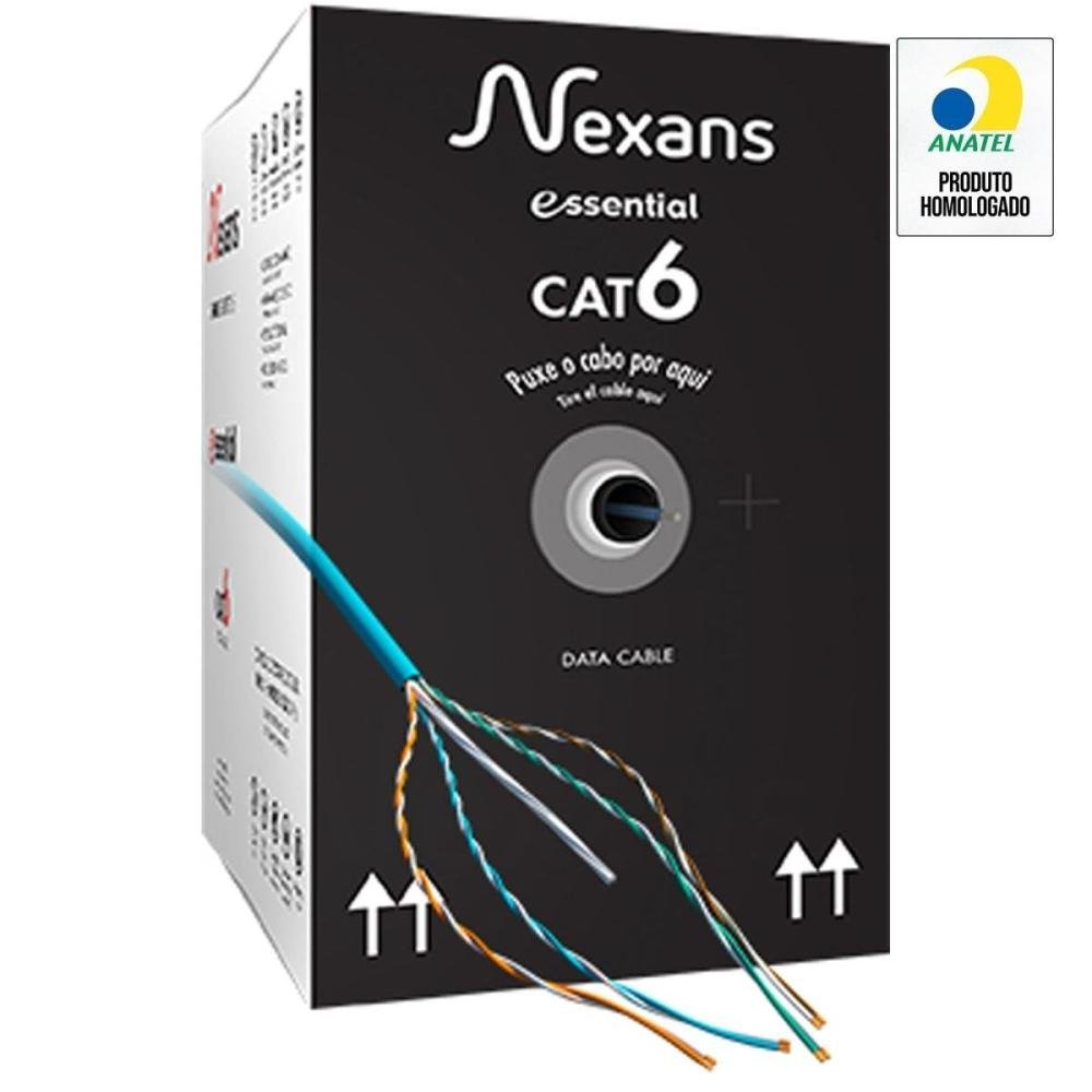 Cabo de Rede CAT.6 CM 305m Azul Nexans Un.Venda: CX/305