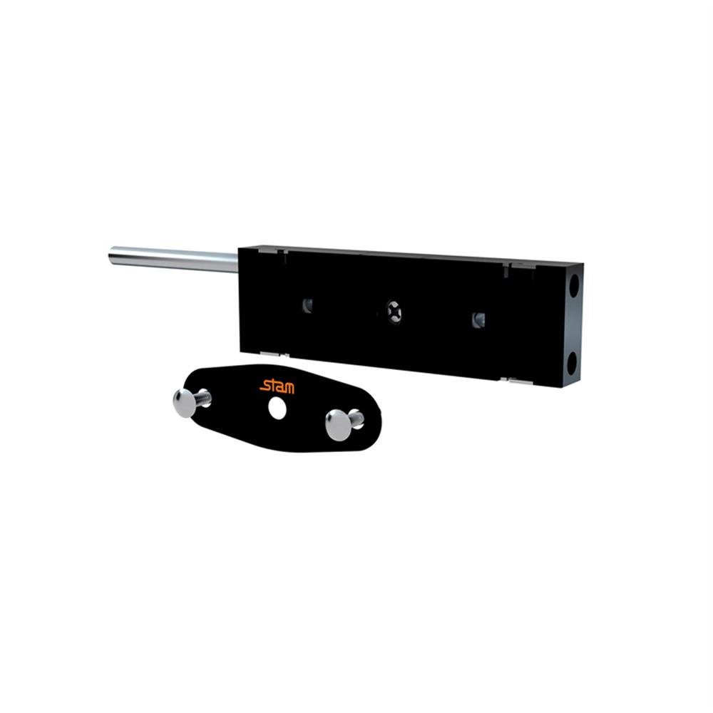 Fechadura Porta Aço Tranca Lateral 1200 Preto Fosco