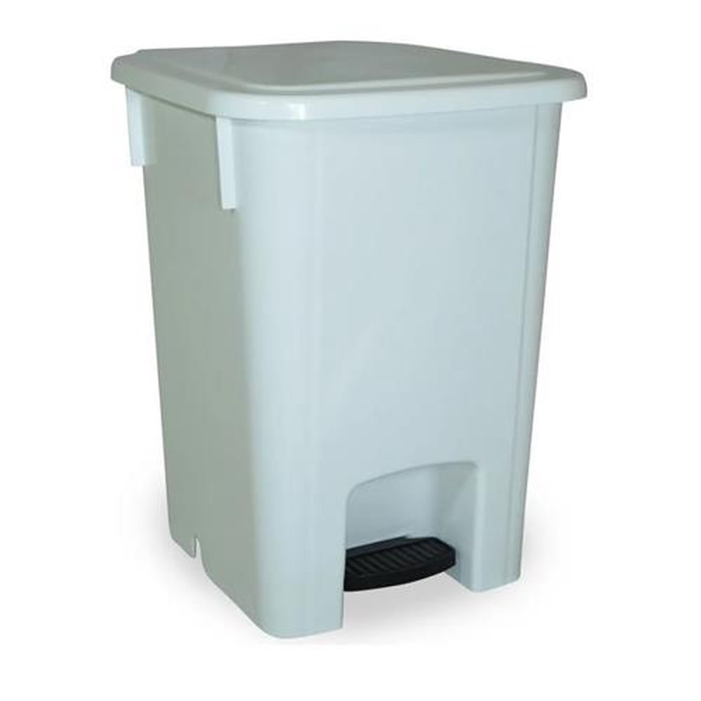 Lixeira Branca Com Pedal 100L Bralimpia