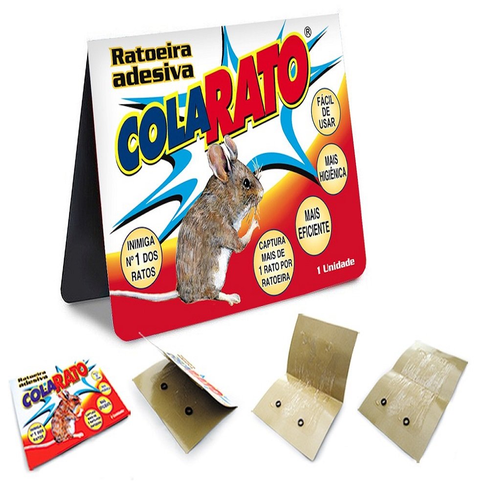 Ratoeira Adesiva Cola Rato Caixa 20 Unidades - Chalesco