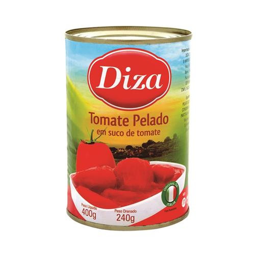 Tomate Pelado Lata 400g - Caixa com 24 Latas