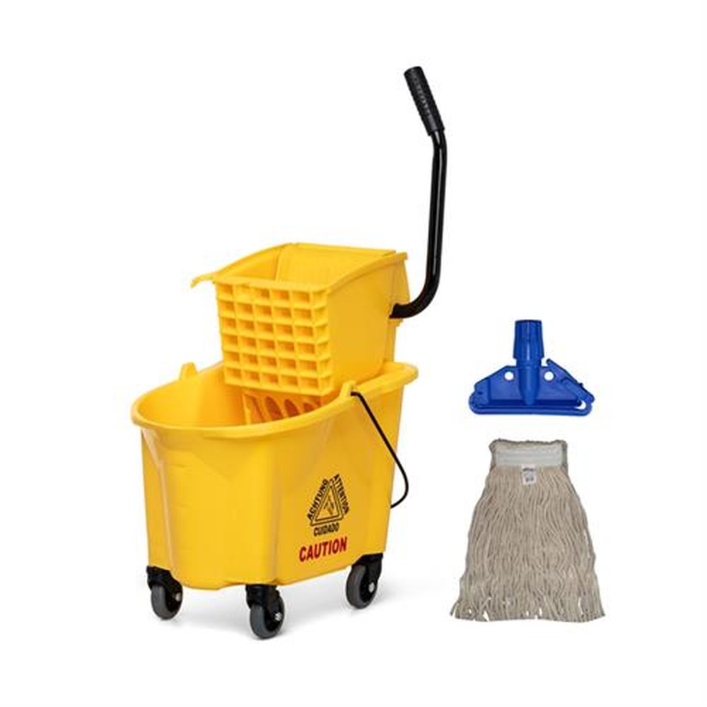 Carro Limpeza 28L + Mop + Suporte Nobre