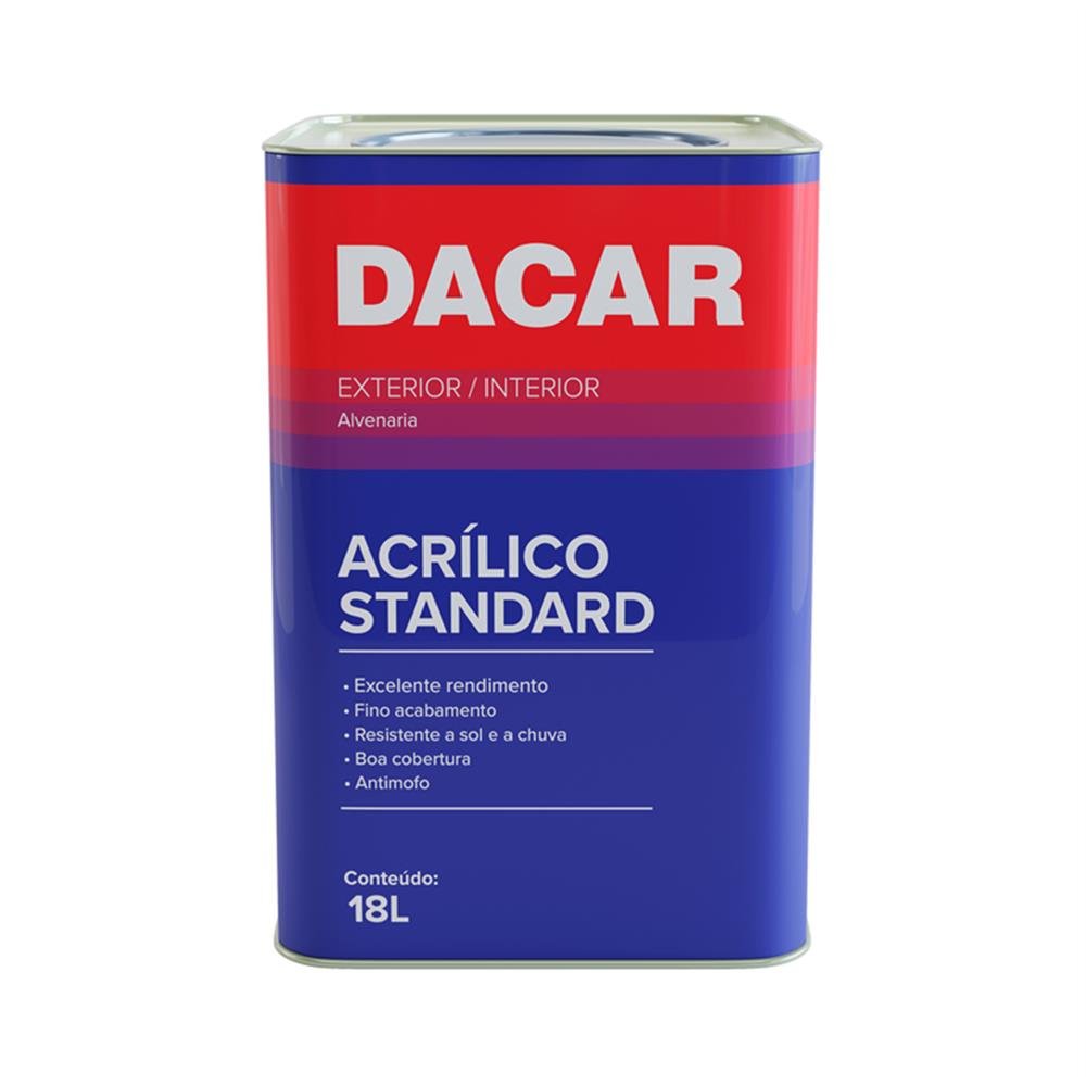 Tinta Acrilica Dacar Standard Exterior/Interior Mel 18L