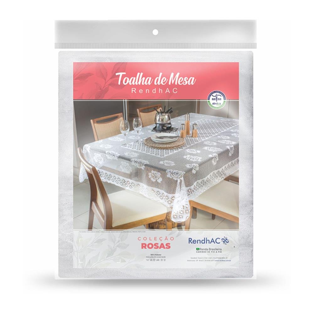 Toalha Mesa Renda Retangular 1,60X2,20M