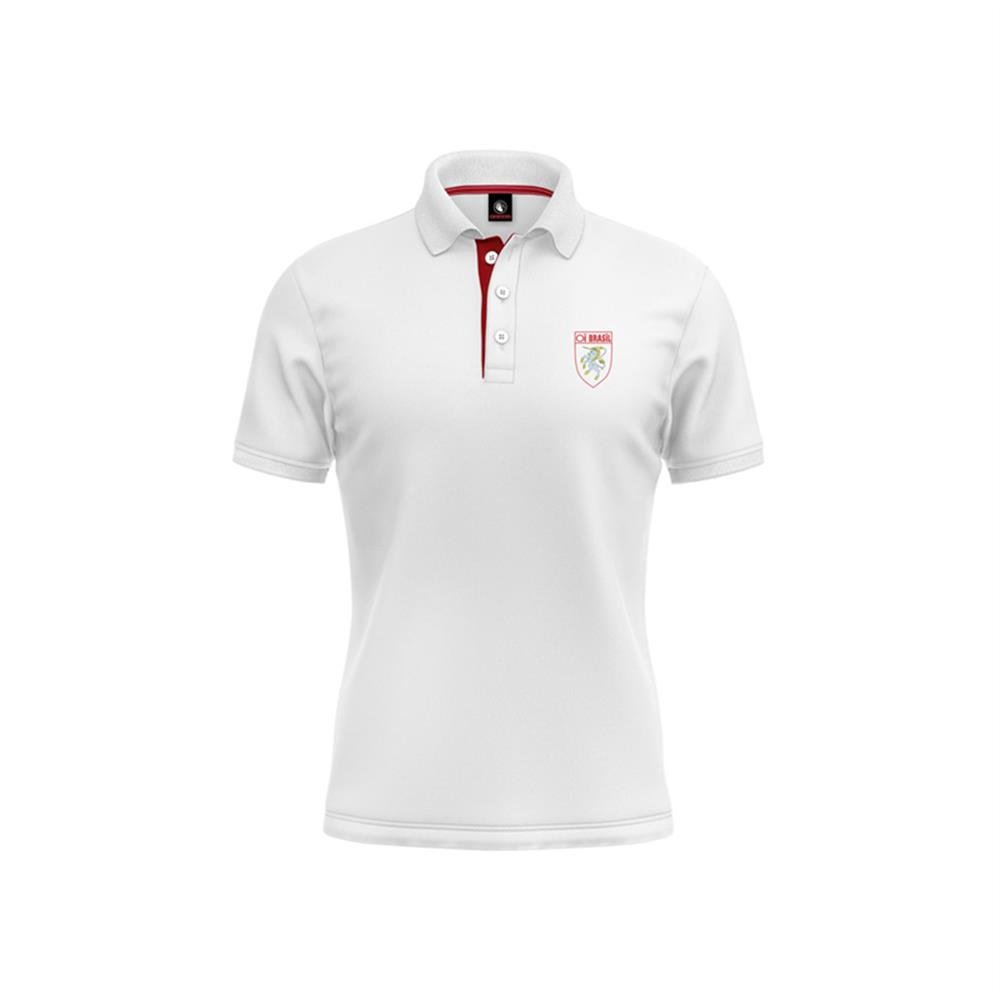 Camisa Piquet Polo Oi Masculina Branca G Brinde