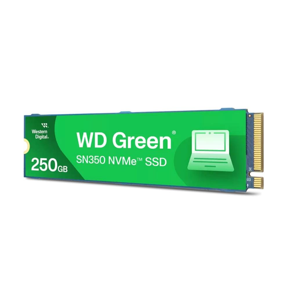 Ssd 250gb M.2 2280 Pcie Nvme, Wd Green Sn350, Leitura Ate 2.400 Mb/S, Wds250g2g0c, Western Digital