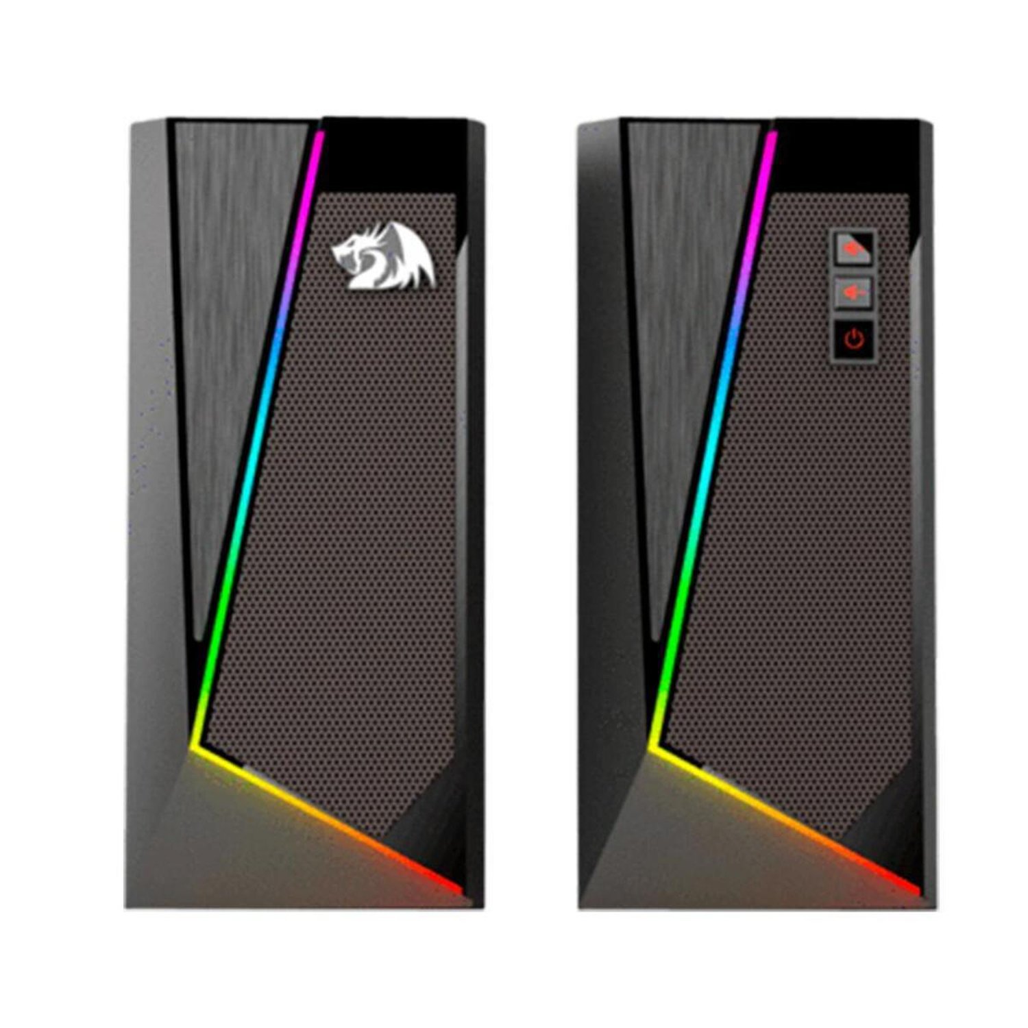 Caixa de Som Redragon Anvil Gamer, Stereo 2.0, Controle de iluminacao Touch, RGB - GS520.