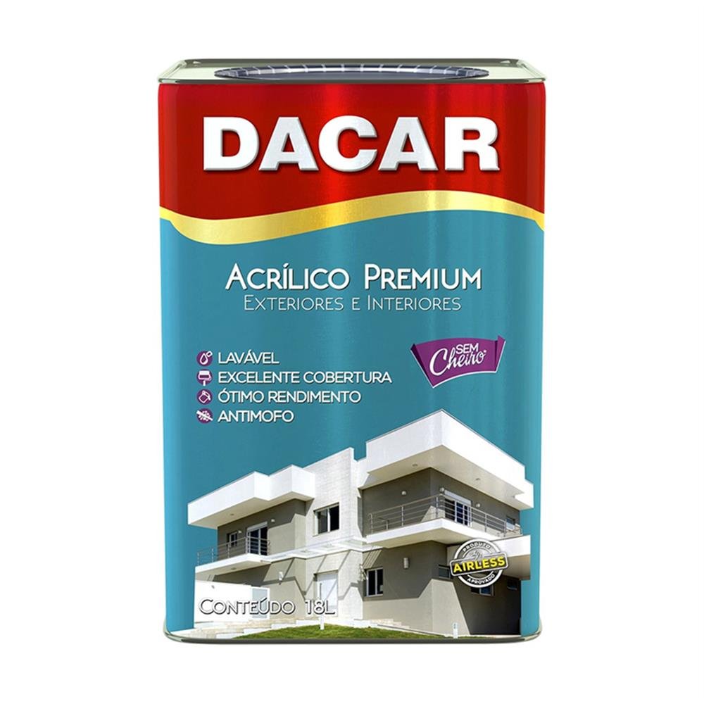 Tinta Acrilica Dacar Premium Exterior/Interior Kiwi 18L