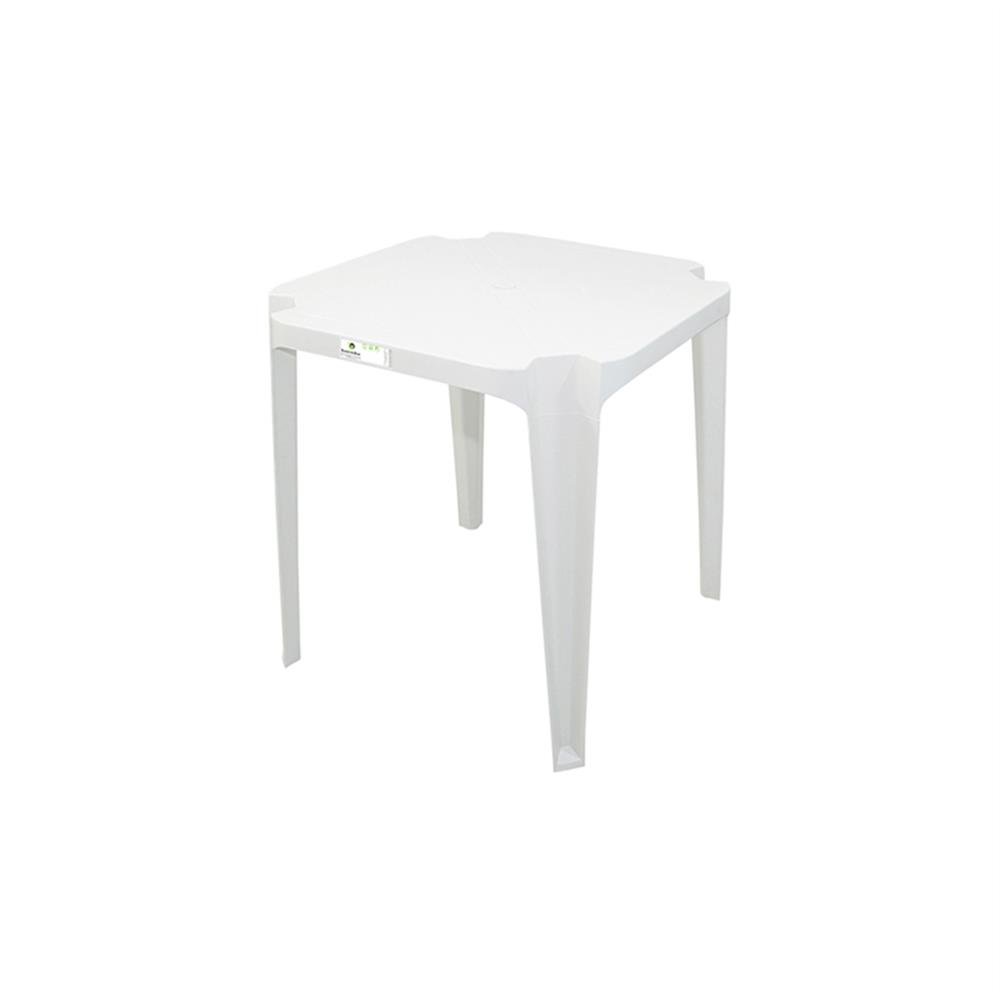 Mesa Plastica Quadrada 70Cm Branca Movemba