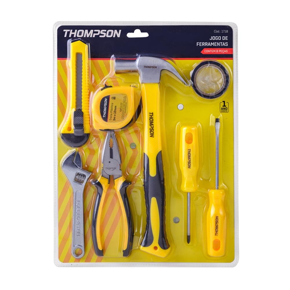 Conjunto Ferramentas 8 Peças Thompson