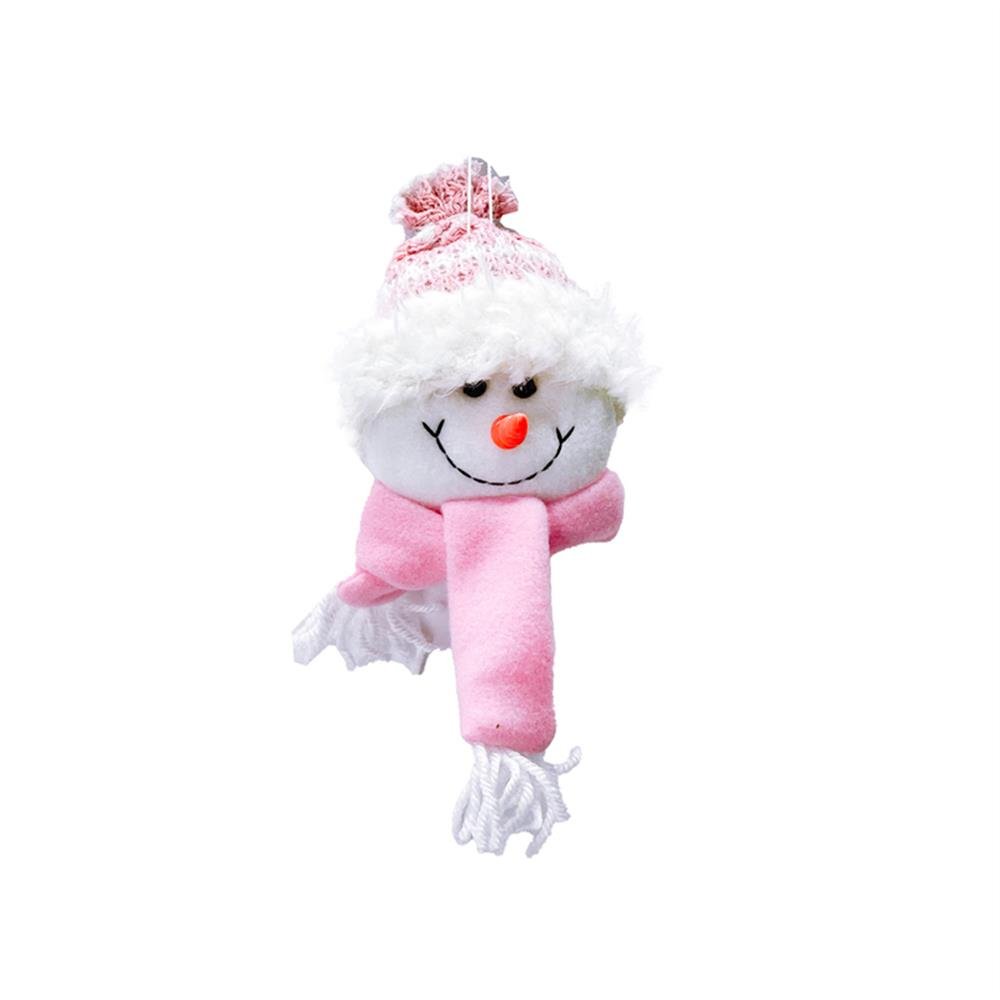 Enfeite Natal Carinha Boneco Neve 13Cm Cute Rose C12