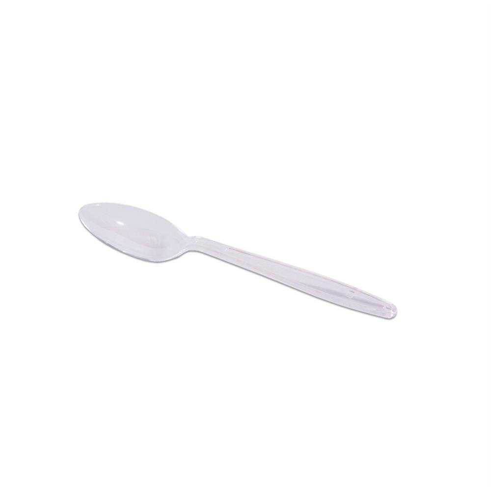 Colher Descartavel Refeicao Cristal Prafesta Pacote Com 50 Unidades - Embalagem 20X50 Unidades