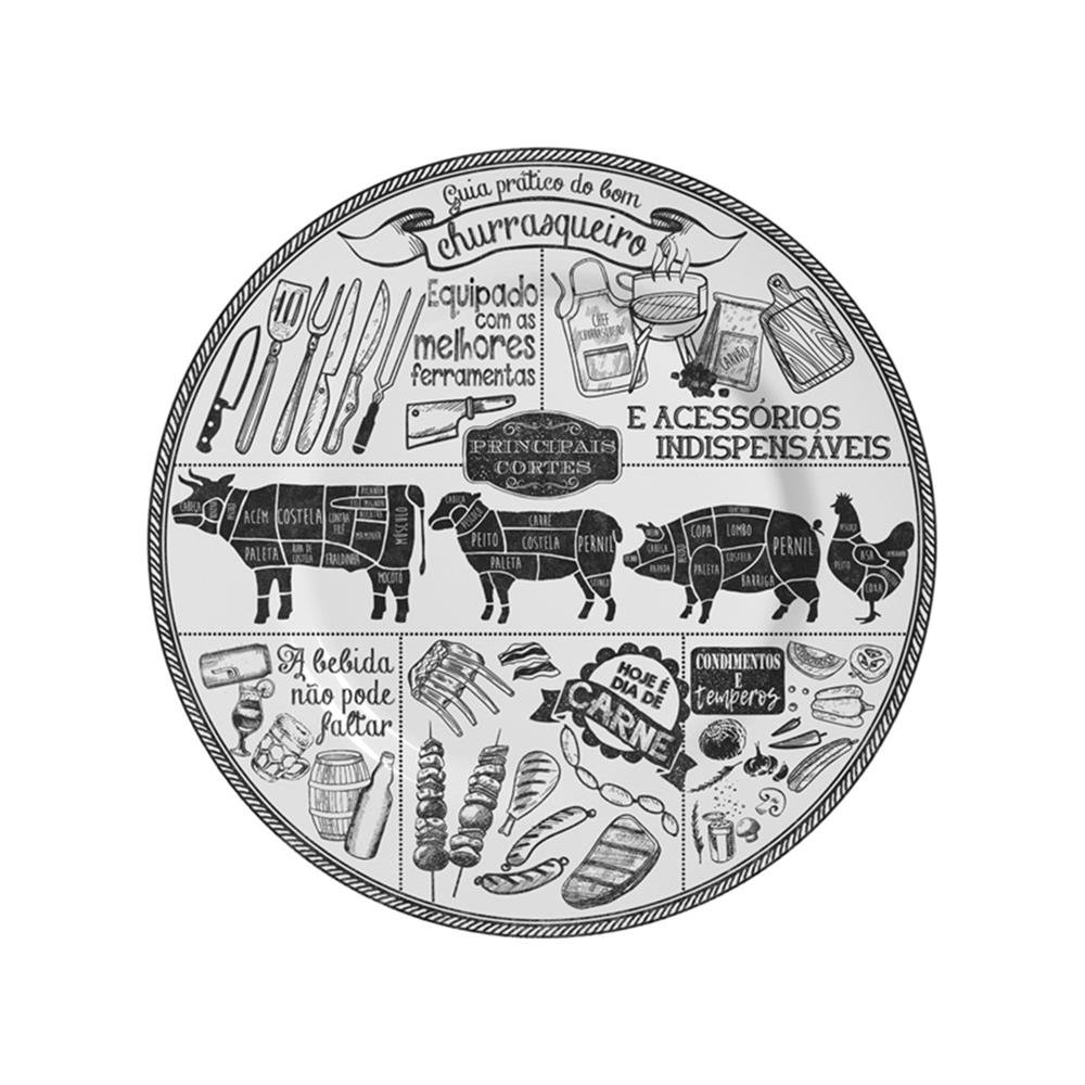 Prato Raso 28,5Cm Ceramica Churrasco C6