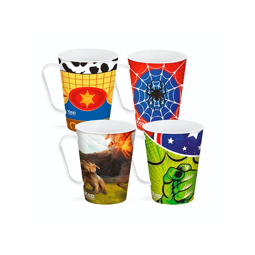 Caneca Plastico 430Ml Aventura Sortido