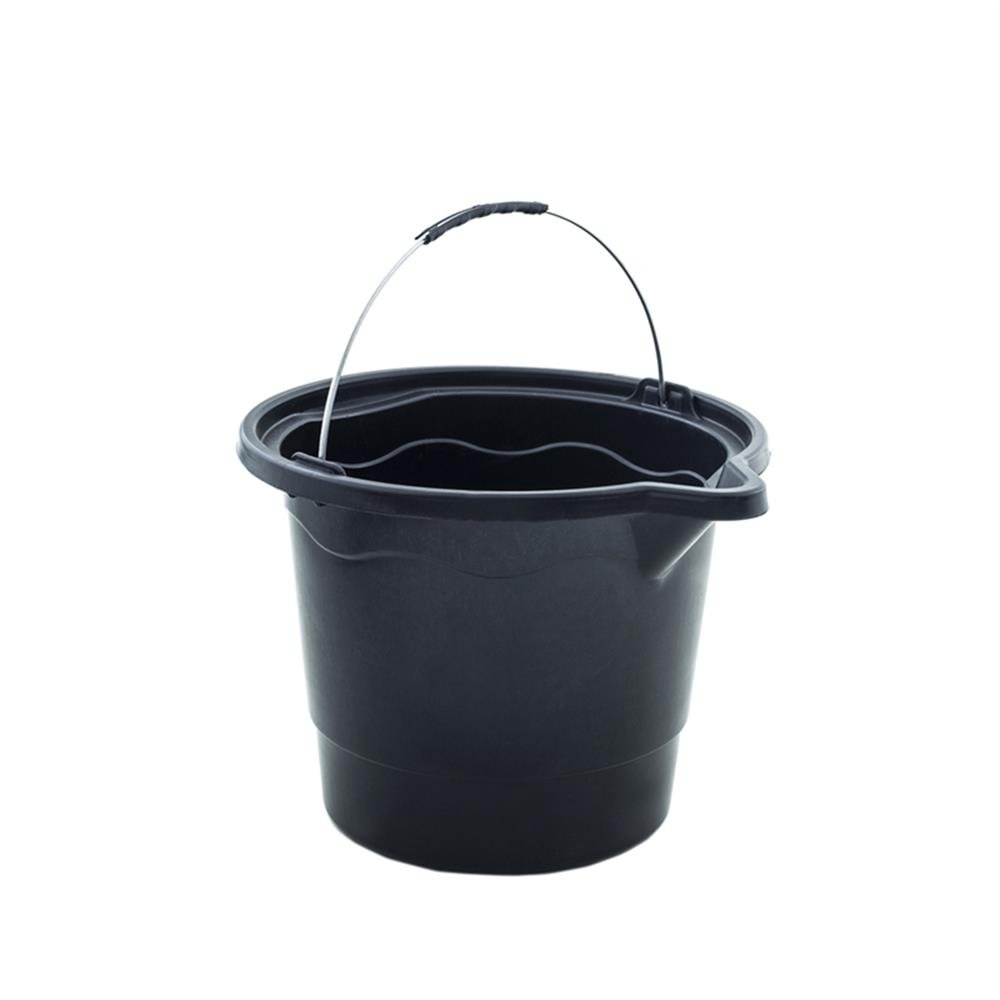 Balde Concreto Plastico 12L Preto Thompson C6