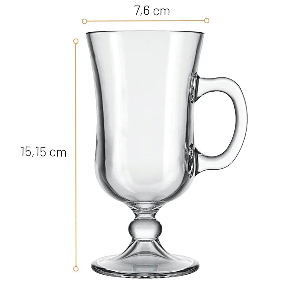 Conjunto de Taças Nadir Nevada Irish Coffee 240ml - Embalagem com 12 Peças