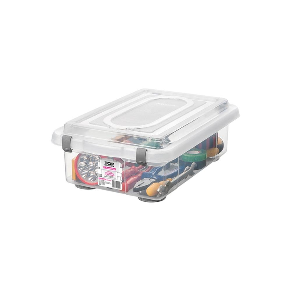 Caixa Organizadora 8,6L C/Tampa Transparente Sanremo C6