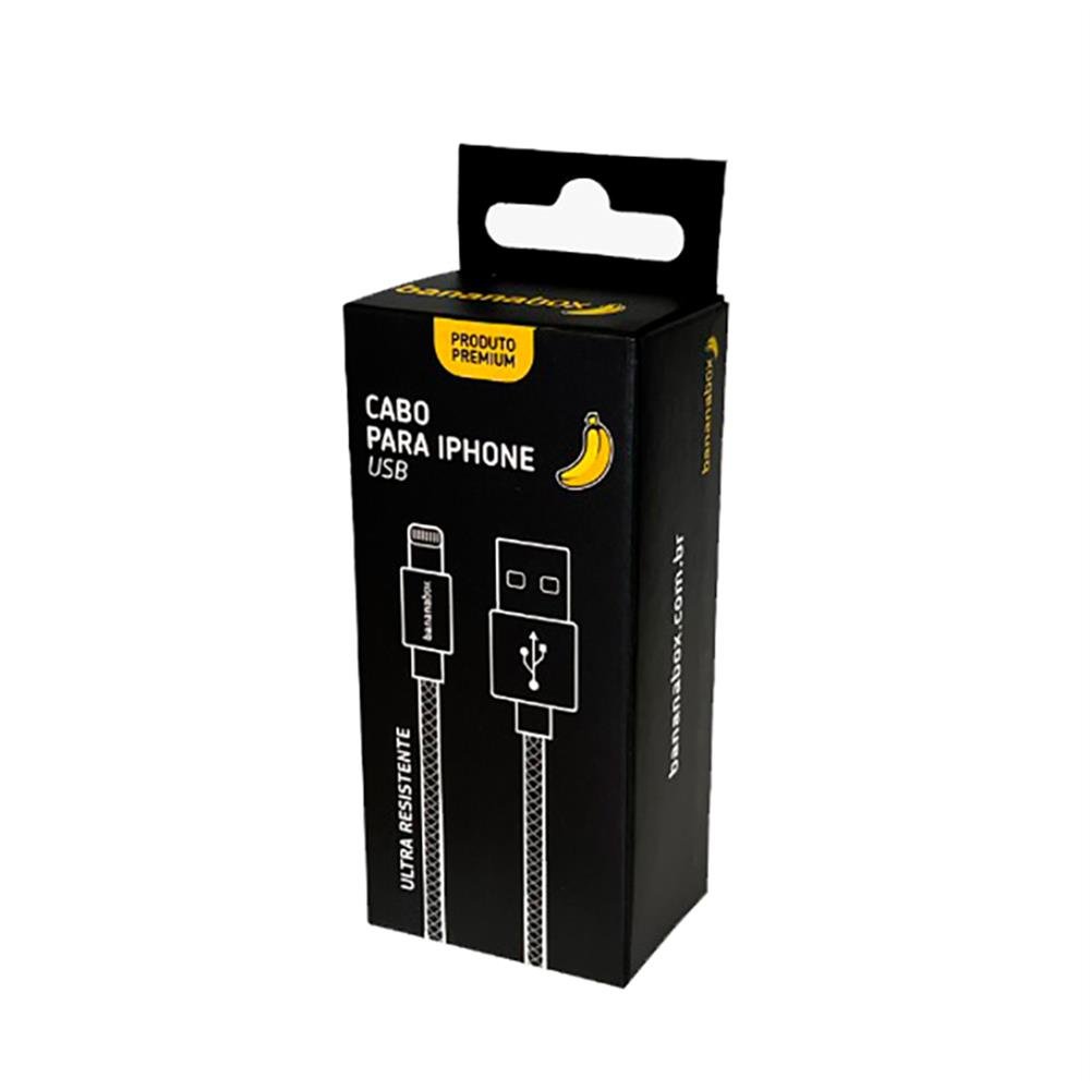 Cabo Celular Iphone Usb 1,0M Bananabox