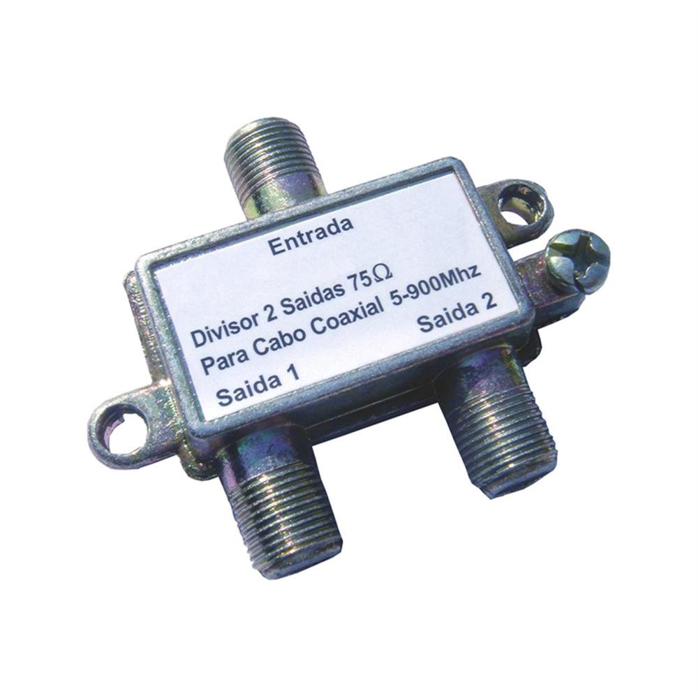 Divisor 2 Saidas Metal Tv Cabo Coaxial Garra