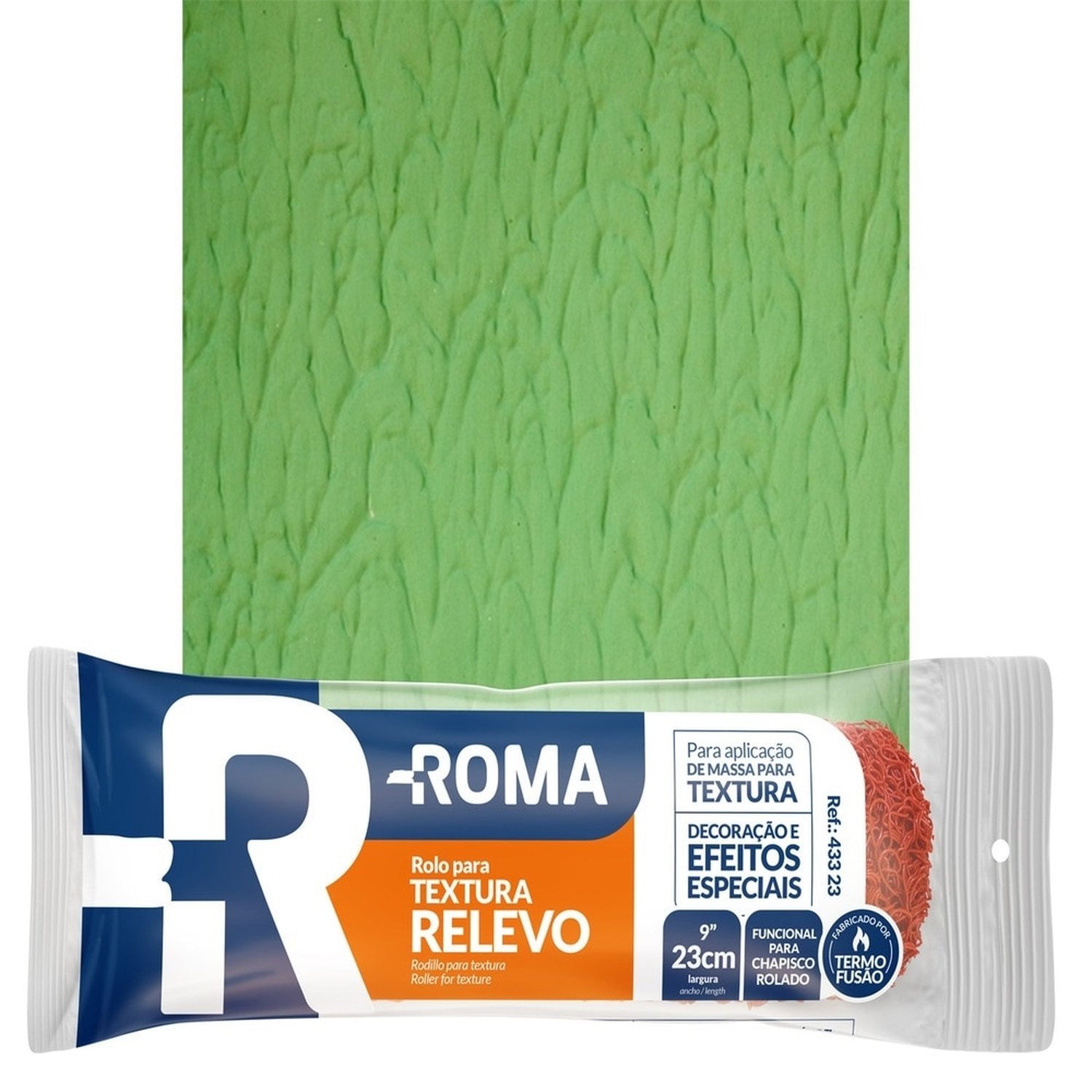 Rolo Textura Relevo Roma 23cm sem Cabo