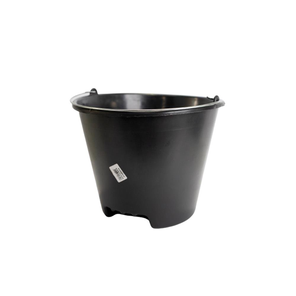 Balde Concreto Plastico 12L Preto Ecoplastic C6