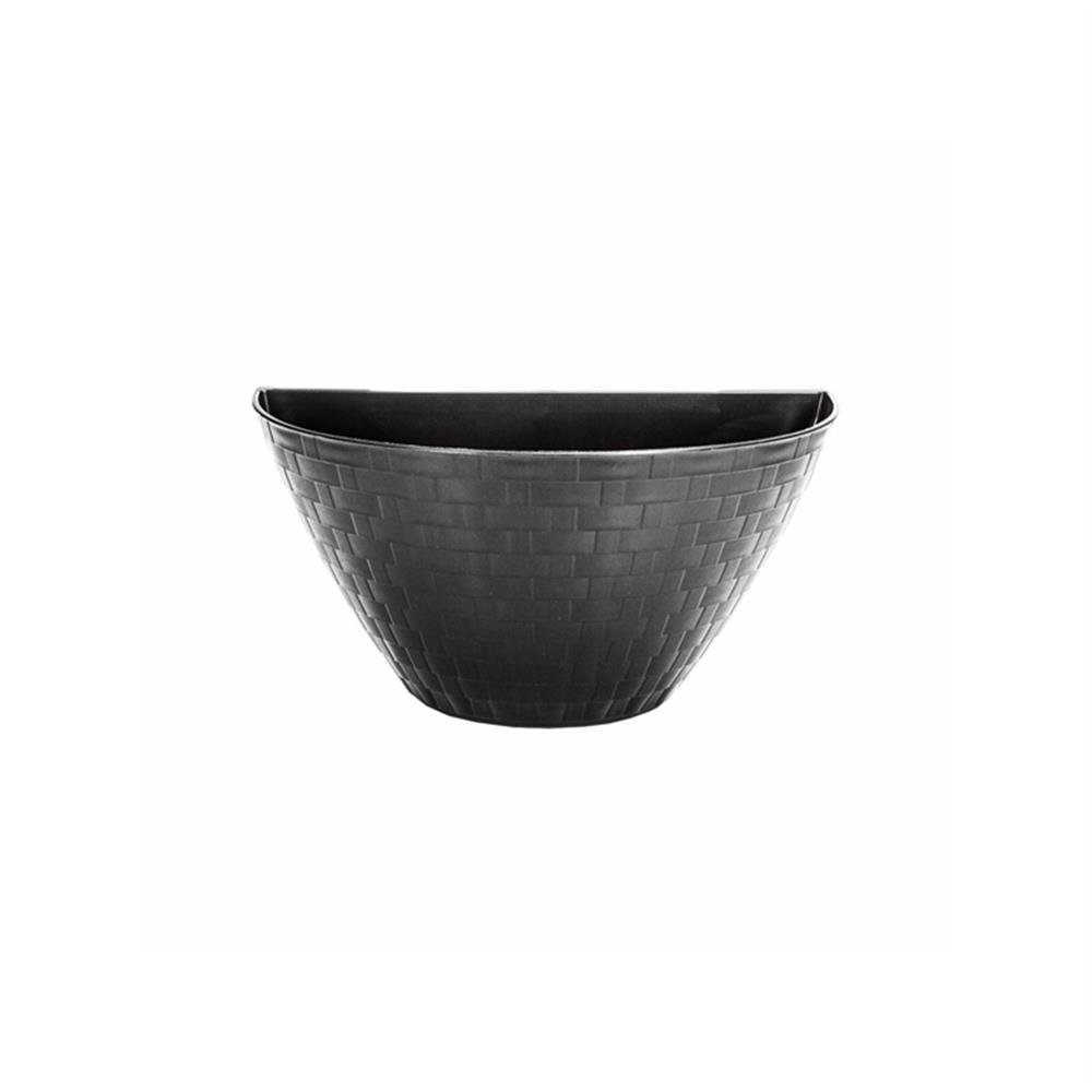 Vaso Plastico Cuia Parede Rattan 11X20 C24