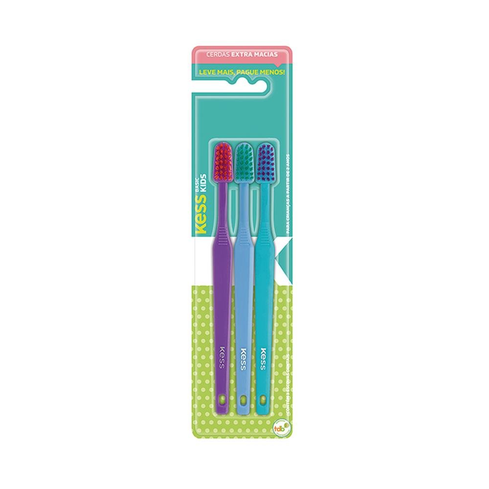 Escova Dental Infantil 3X12 Kess