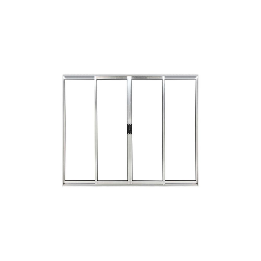 Janela Aluminio 4 Folhas Vidro Liso 1,0Ax1,2 Esquadrivax