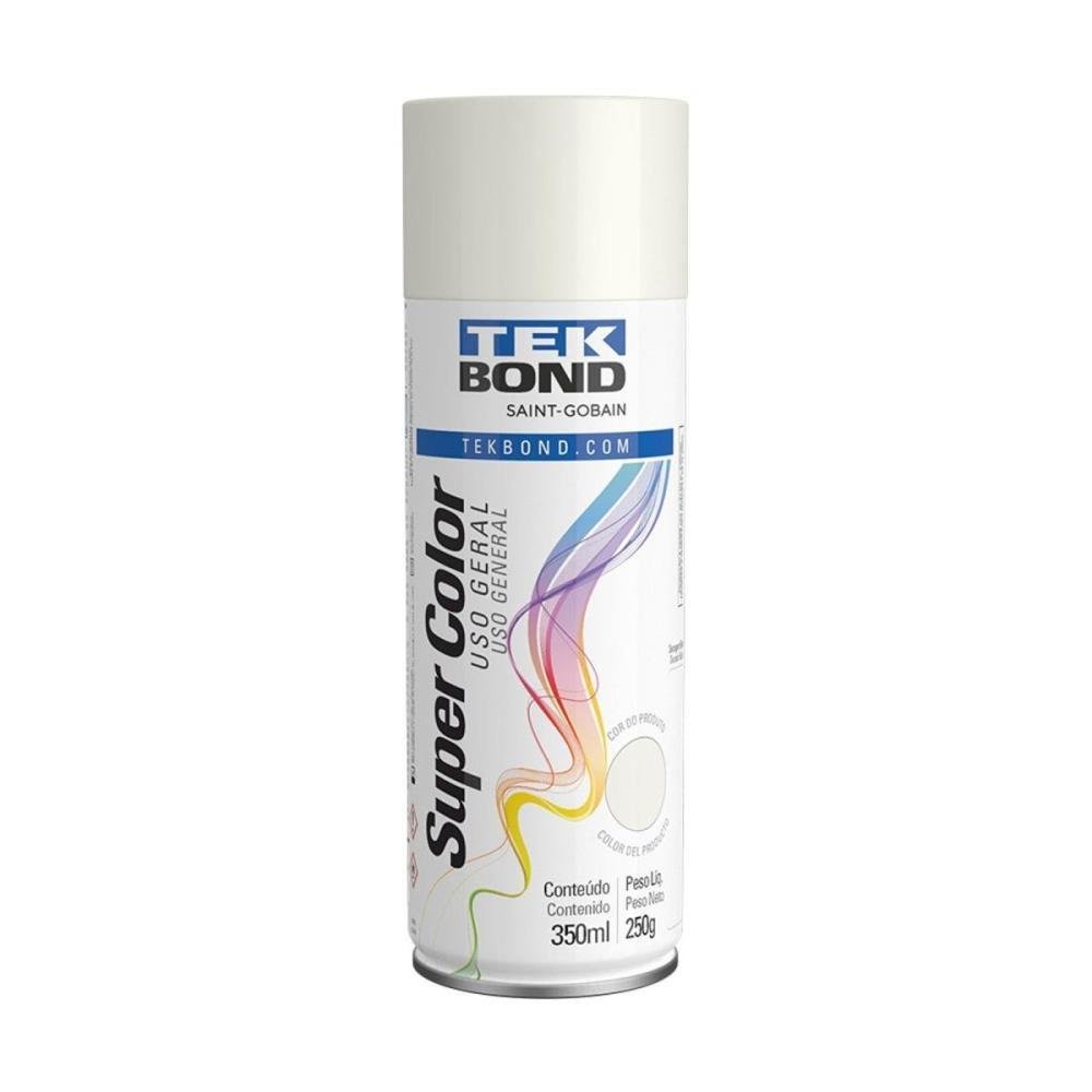 Tinta Aerossol Branco Brilhante 350ml Tekbond Un.Venda: CX/6