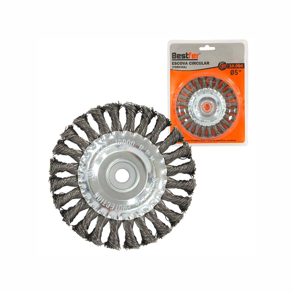 Escova Aço Circular 5X22,2 Trançado Bestfer