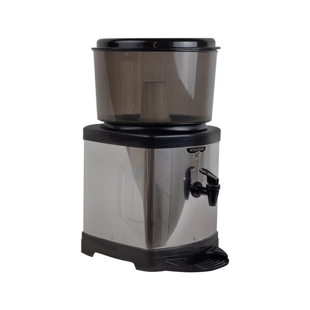 Filtro Água Inox 6,5L Preto Acquamar