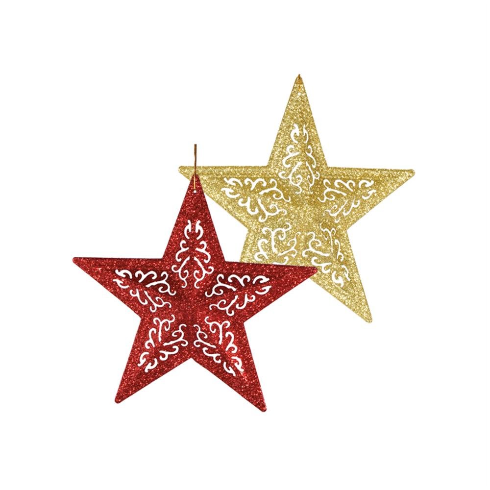Enfeite Natal Estrela 15Cm Filigrama