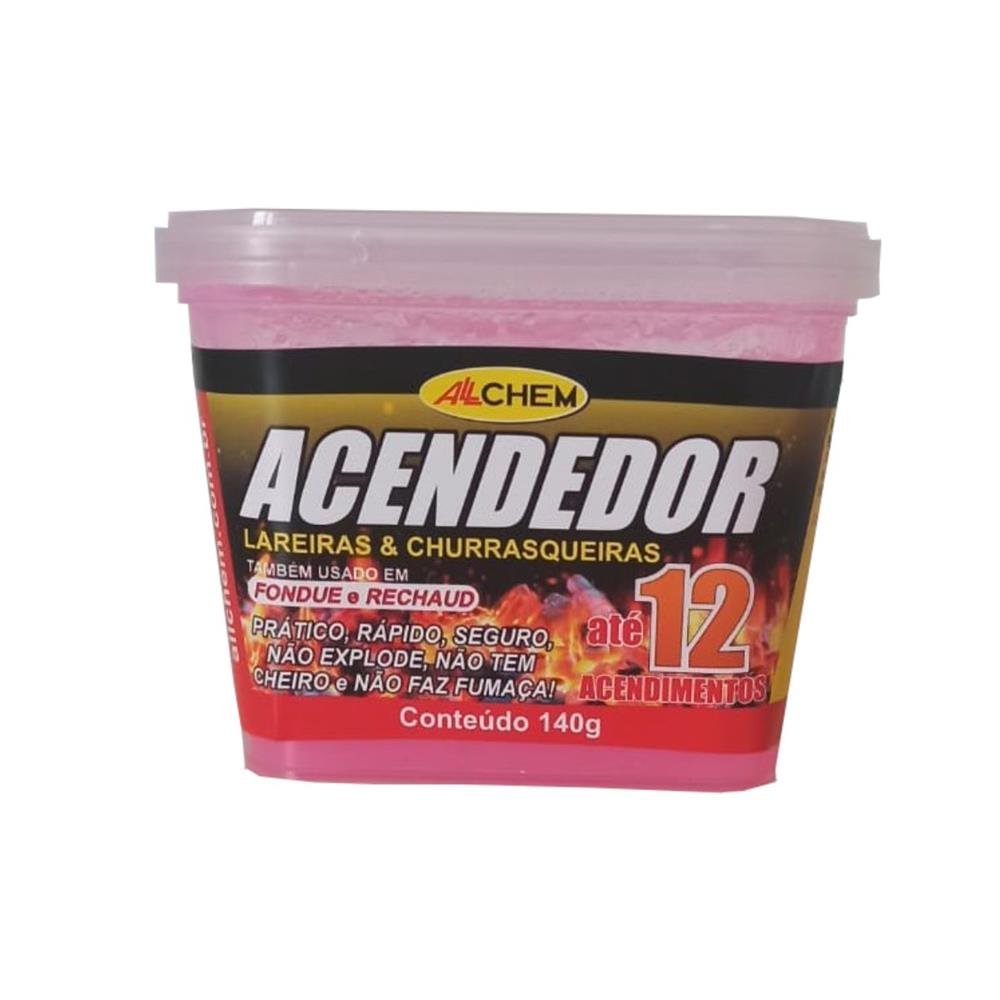 Acendedor Lareiras Churrasqueiras Allchem 140g