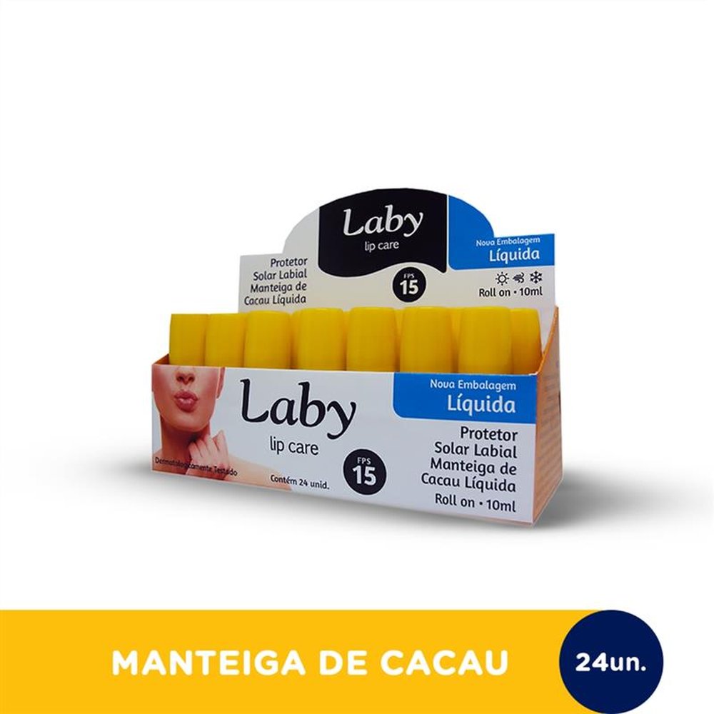 Display com 24 unidades Manteiga de Cacau Líquida FPS Laby 10ML
