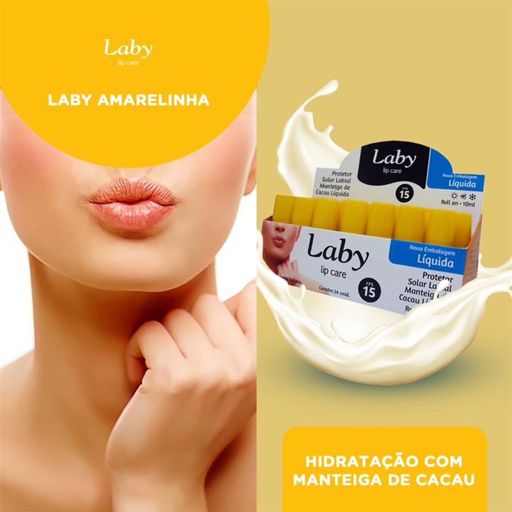 Display com 24 unidades Manteiga de Cacau Líquida FPS Laby 10ML