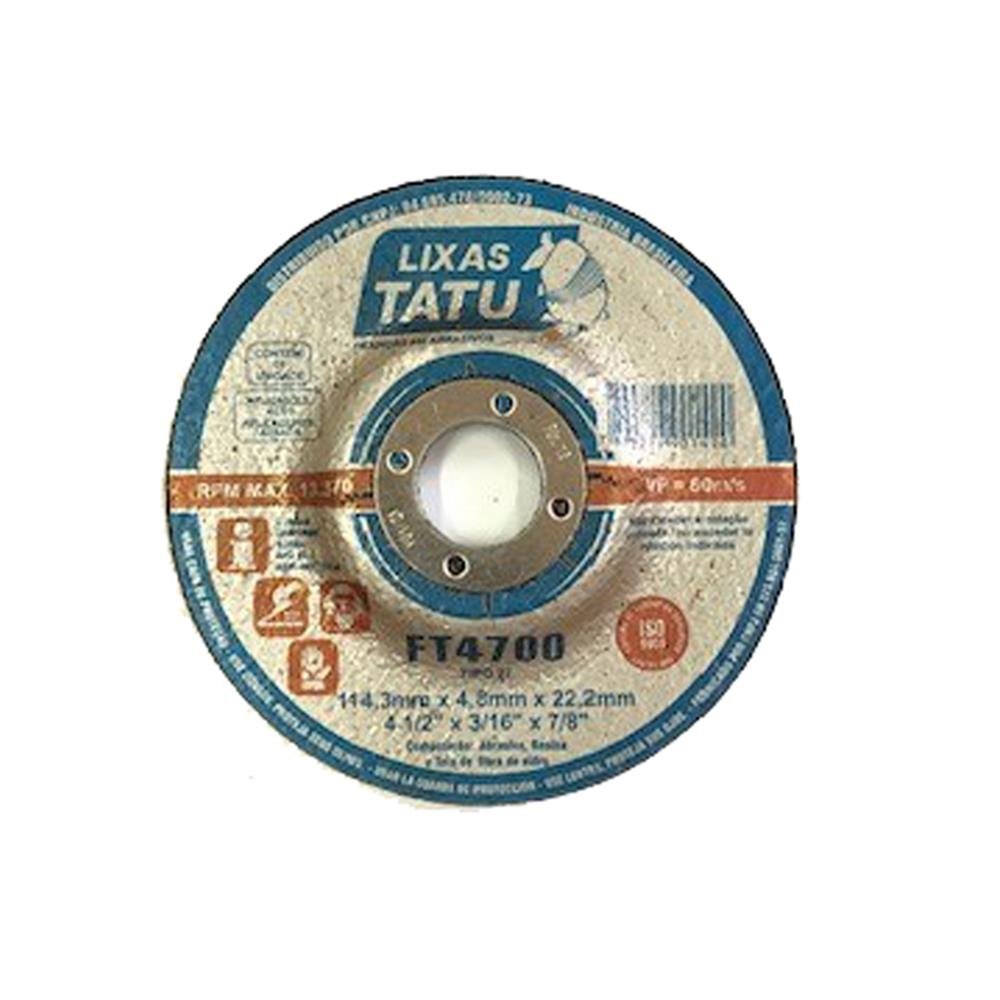 Disco Desbaste 4 1/2X3/16 Lixas Tatu C10